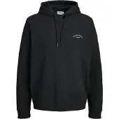 Jack & Jones Plus Sweat-shirt 'JJCollege' noir / blanc