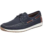 Rieker , modèle : 0881614 088. Chaussures pour hommes. Mocassins. Couleur : bleu. Style : décontracté