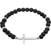 KUZZOI Bracelet noir / argent