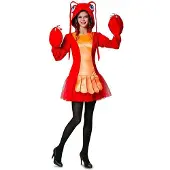 MOM Lobster Woman Costume Orange XL Enfants