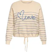 ONLY Carmakoma Pull-over 'CARSIGNE' crème / bleu marine
