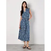 Apricot Robe bleu / blanc