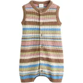 Next Barboteuse / body azur / marron / vert clair / rose ancienne
