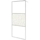 vidaXL Paroi de douche pour passage piétonnier verre ESG design pierre 100x195 cm