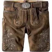 Stockerpoint Pantalon folklorique 'Bastian' marron / gris