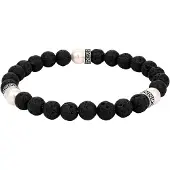 KUZZOI Bracelet noir / argent
