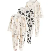 Next Pyjama écru / noisette / jaune clair / noir