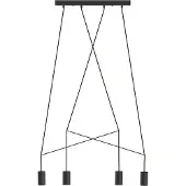 Lyora Lampe suspendue 4 lumières Imbria noir