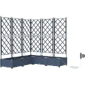 vidaXL Pots de jardin Gris 120 x 120 x 126 cm Acier