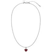Purelei Chaîne 'Sleeky Red Heart' rouge rubis / argent