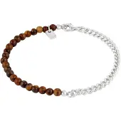 KUZZOI Bracelet marron / brun foncé / argent