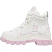 Buffalo Bottines à lacets 'Aspha' rose clair / blanc