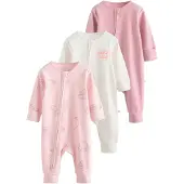 Next Pyjama beige / orange fluo / rose / rose pastel