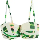 Mint Velvet Hauts de bikini ivoire / vert gazon / pêche