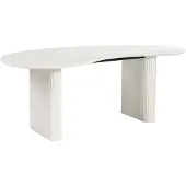 Beliani Table De Repas Peery Blanc 93 Cm 198 Cm