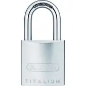 ABUS Cadenas Titalium 86TI - en inox - sans cylindre - léger - anse 80mm