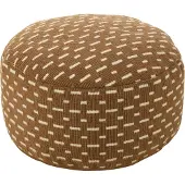 OEM J-Line J-Line Tabouret Lignes Rondes Extérieur - Polyester - Marron/Blanc