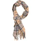 Barbour Écharpe Tartan en Laine d'Agneau Beige Multicoloré