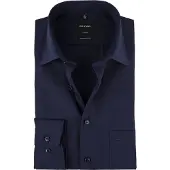 Olymp Chemise Luxor Coupe Moderne Bleu Foncé