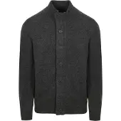 Barbour Cardigan Patch Zip Agneline Anthracite