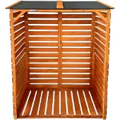 Lendo Online Abri à Bûches Extérieur 118×59×158 Bois Marron