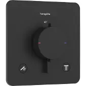 Hansgrohe robinet thermostatique encastré Ecostat Comfort Q pour 2 points de puisage, finition noir mat