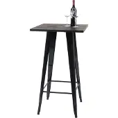 MCW Table haute -A73, plateau en bois inclus