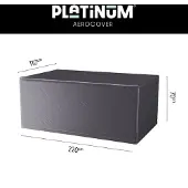 AeroCover Housse de Table de Jardin AeroCover Anthracite (220 x 110 x 70 cm)