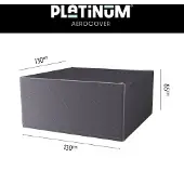 AeroCover Housse de Mobilier de Jardin AeroCover Anthracite (130 x 130 x 85 cm)