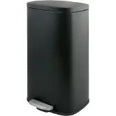 Spirella Poubelle 50 litres en inox avec abaissement automatique et seau intérieur "Akira" Cuisine Poubelle Softclose Poubelle noire mate