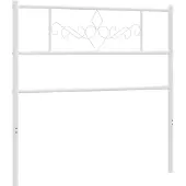 vidaXL Tête de lit de rechange en métal blanc 75 cm