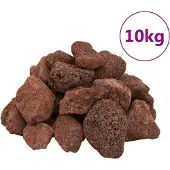 vidaXL Granulés de lave 10 kg rouge 5-8 cm