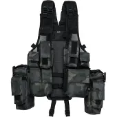 Brandit Gilet kaki / vert foncé / noir