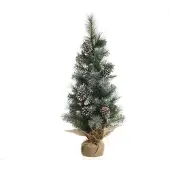 Everlands Sapin de Noël givré 60 cm avec décorations