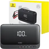 Baseus Jump Starter Démarreur, Compresseur, Batterie Externe, avec Lampe de Poche, Type-C, USB, 6000mAh - (C00245902111-00) - Noir