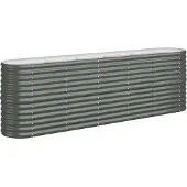 vidaXL -Planungsbox 224x40x68 cm Pulver -Stahl -Anthrazit -Coloured