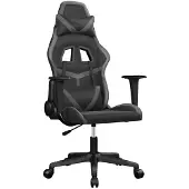 vidaXL Chaise de jeu avec fonction de massage Noir et gris Similicuir