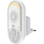 Motorola MBP 162 Connect - Babyphone audio Wi-Fi avec veilleuse, fonction talkie walkie, alertes du niveau sonore sur votre smartphone/tablette, couleur blanc