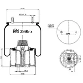 FEBI BILSTEIN Soufflet à air, suspension pneumatique 39995