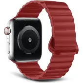 Decoded Sangle magnétique de traction en silicone 42/44/45mm AstroDustt (Silicone liquide (LSR)), Sangles de montre, Rouge