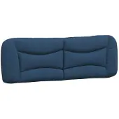 vidaXL Coussin de tête de lit "Hvar" bleu 160 cm Tissu