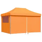vidaXL Tente de réception pliable Pop-Up avec 4 panneaux latéraux Orange