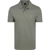 BOSS Passenger 10256683 Orange Short Sleeve Polo Gris M Homme