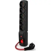 Acar F5 POWER Black 5 sortie(s) AC (5x, CEE 7/4, 10 m)