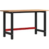 vidaXL Établi brun clair 140x60x81,5 cm Chêne massif