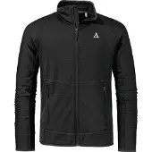 Schöffel Veste en polaire fonctionnelle 'Cascata' noir / blanc