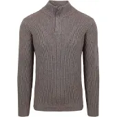 Suitable Mou Pull Demi-Zip Taupe