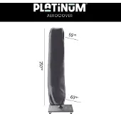 AeroCover Housse de Parasol AeroCover Anthracite Parasol Suspendu (H250 x 50 / 60 cm)