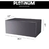 AeroCover Housse de Table de Jardin AeroCover Anthracite (300 x 110 x 70 cm)