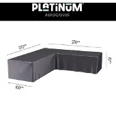 AeroCover Housse de Salon de Jardin Platinum AeroCover Anthracite L (270 x 270 x 100 x H70 cm)
